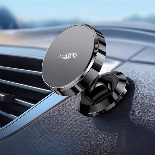 Magnetische Handyhalterung für das Auto in Schwarz zur Befestigung am Armaturenbrett für deine Mobiltelefon-Navigation - Bild 1