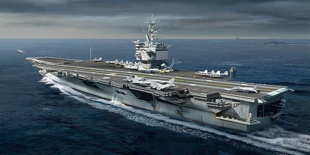 Academy Plastic Model USS Enterprise CVN-65, Modellfahrzeug, 1:600 - Bild 1