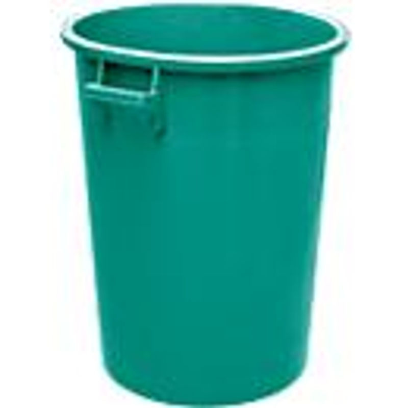 Grüner Müllbehälter von FerramentaDaTEO mit 100 Litern Volumen, Höhe: 66,5 cm, Durchmesser: 47,5 cm - Bild 2