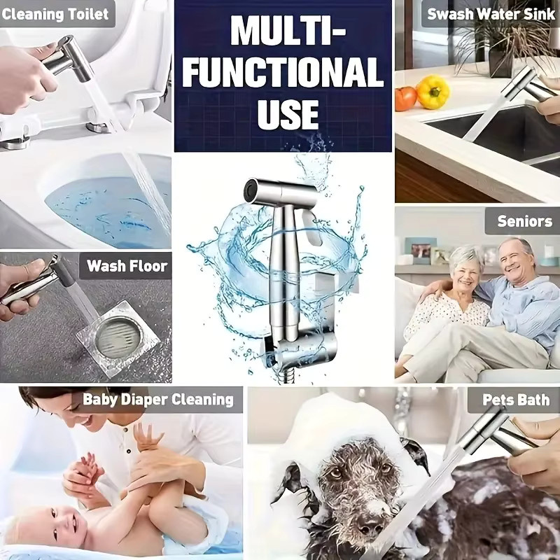 YANKE Hochdruck-Handbrause-Set mit selbstreinigenden Düsen für deine Dusche - Bild 3