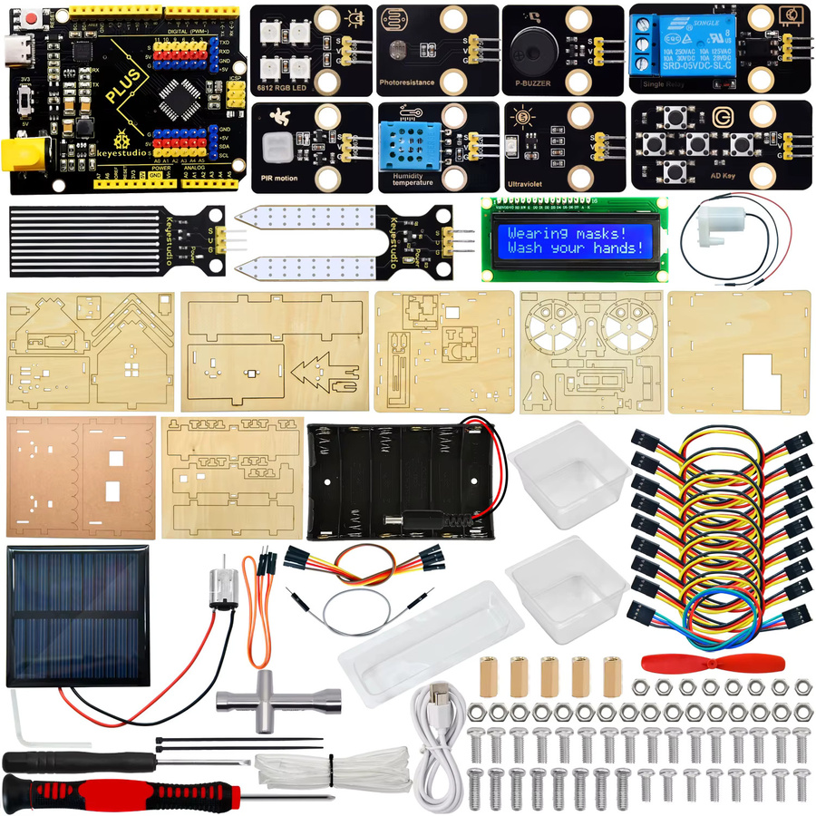 Keyestudio Smart Eco-Friendly House Starter Kit für Arduino in Multicolour mit C++-Programmierung als DIY-Elektronik Lernset - Bild 2