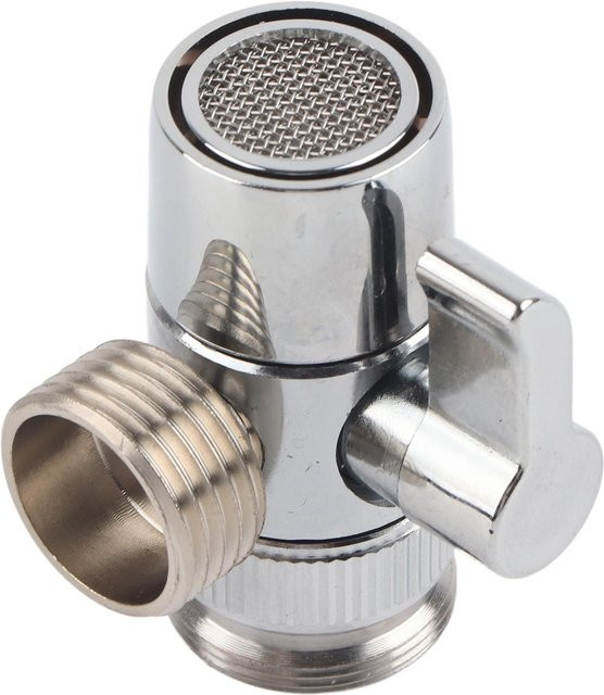 GoolRC Wasserhahn Splitter Umsteller mit M24 Adapter aus Messing in Chrom Silber - Bild 1