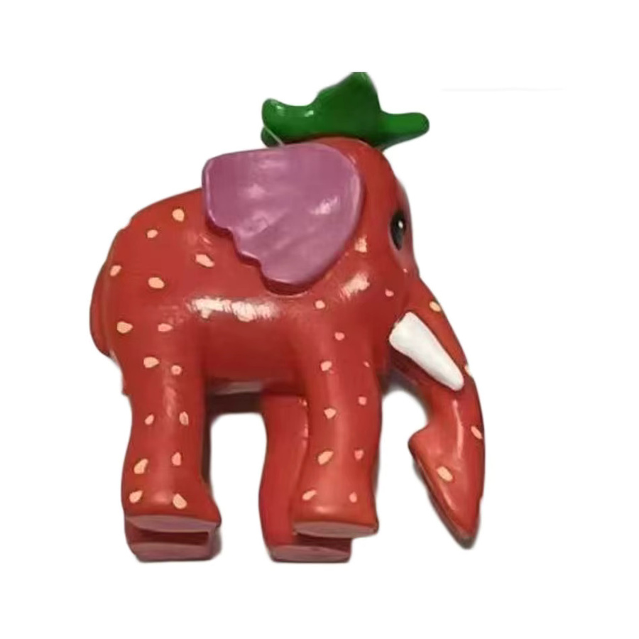 Bandai Anime Actionfiguren Ornamente, 8-teiliges Set, Erdbeer-Elefant, Kawaii Modellpuppe - Bild 3