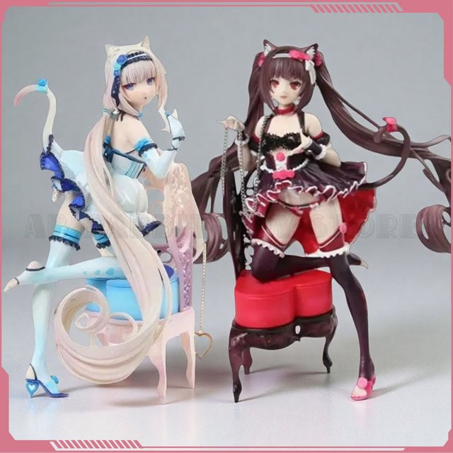 Bandai Nekopara Chocolat und Vanilla Figur, 24cm, Kunststoff - Bild 1