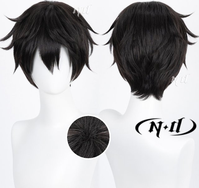 ND Brand Sword Art Online Kirigaya Kazuto Cosplay-Perücke, Schwarz - Bild 1