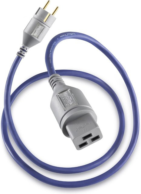 IsoTek Premier Stromversorgungskabel EU auf IEC C19 in Blau - Bild 1