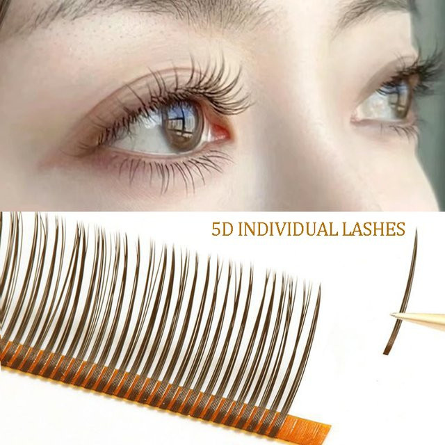 VETERAN TECH Falsche Wimpern, Karamell, Einzelwimpern - Bild 1
