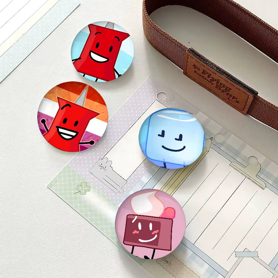 Brosche Metall, Cartoon Anime BFDI Icons, Weißblech Soft Button Pin - Bild 4