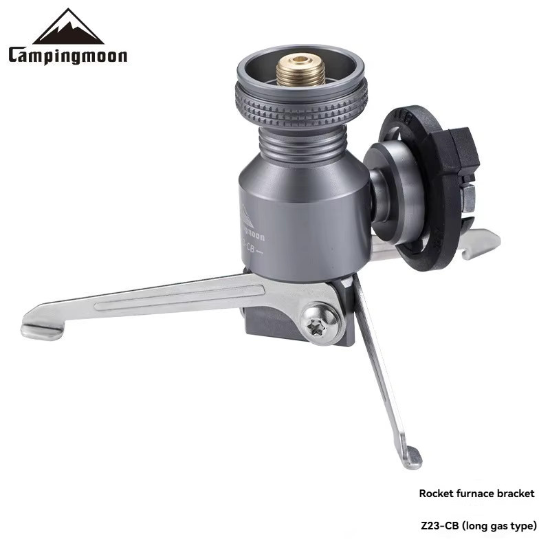 CAMPINGMOON Z23-CB Dreifach-Adapter für Outdoor-Camping-Gaslaternen mit integriertem Kocher und Gasraketofeuerstelle in Silber - Bild 3