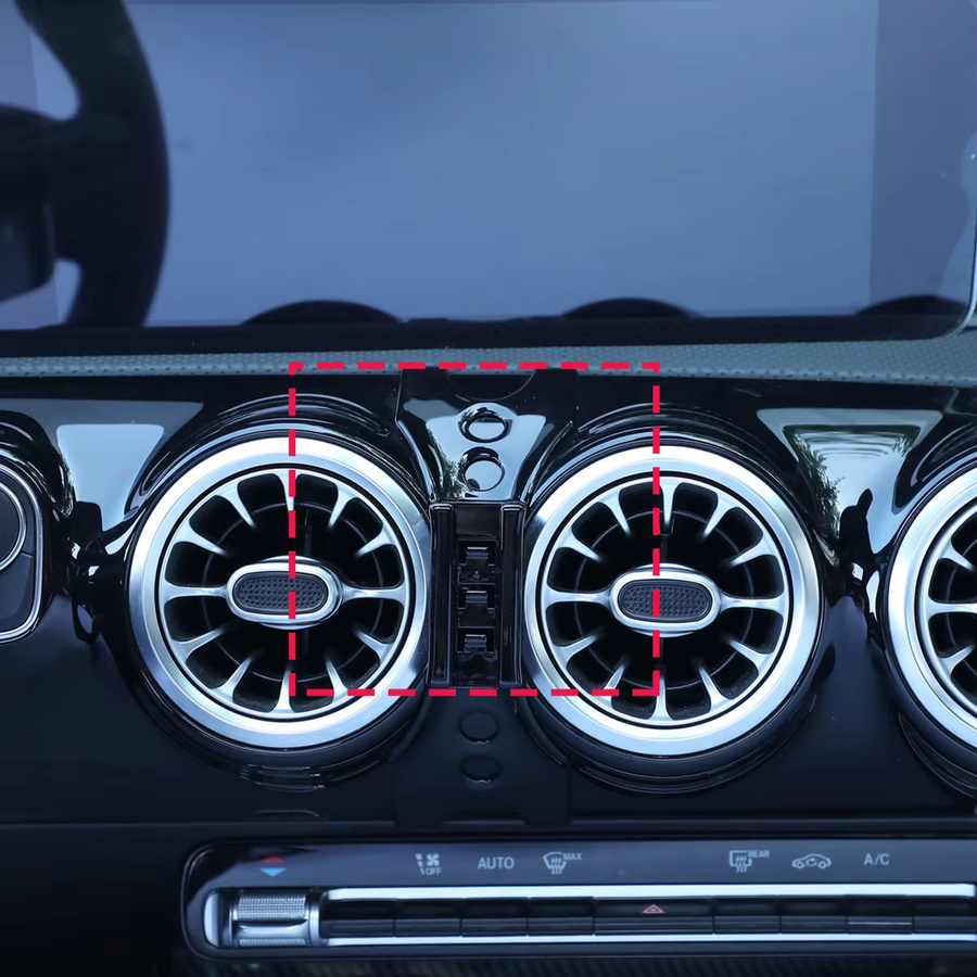 MagSafe Autotelefonhalter für Mercedes Benz A-Klasse W177 in Schwarz mit kabelloser Ladefunktion - Bild 2