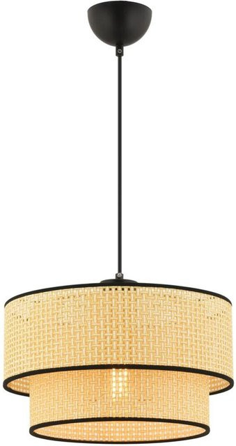 Opviq Pendelleuchte Echo Hazeran in Beige aus Baumwolle, B/T/H: 30 x 30 x 65 cm, E27, 1 Leuchtmittel - Bild 1