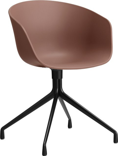HAY About A Chair AAC 20 Drehstuhl mit Armlehnen in Rot aus Kunststoff und Aluminium - Bild 1