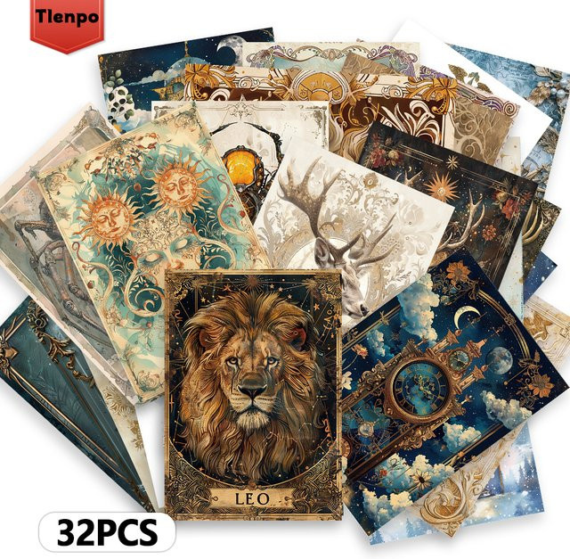 32-teiliges Sternzeichen-Postkarten-Set in Multicolor mit hochauflösendem Druck auf dickem Karton - Bild 1