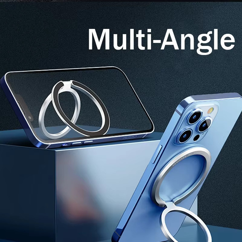 WSSHE Magnetischer Ringhalter für MagSafe Zubehör, Einstellbare Fingerhalterung für iPhone, Silber - Bild 5