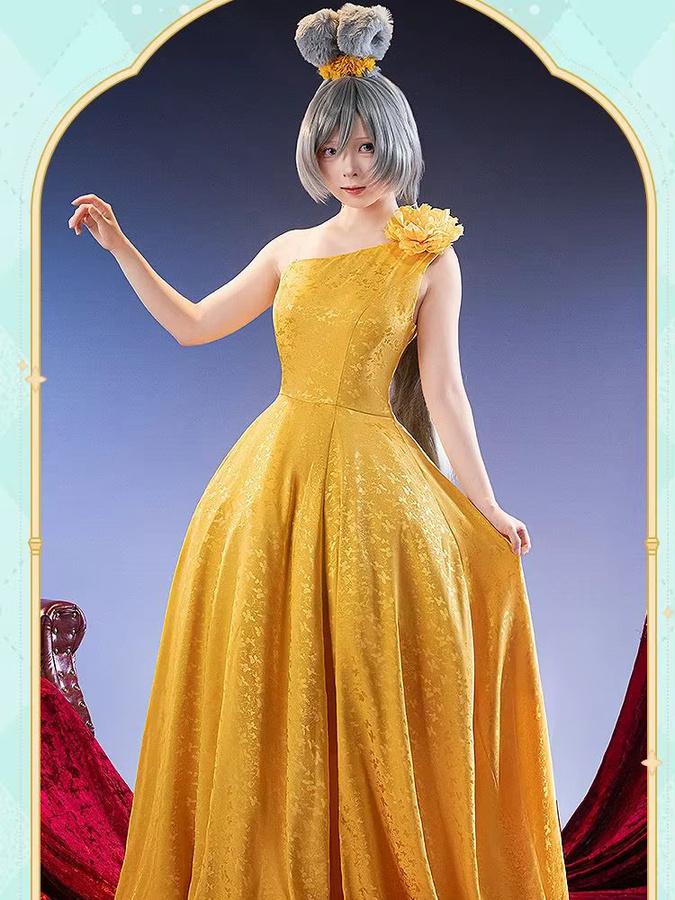 Wecos Cosplay-Kostüm Wecos Damen Süßes gelbes Kleid, Gelb - Bild 4