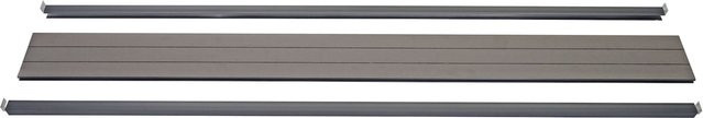 MCW Abschluss-Set für WPC-Sichtschutz Savoie mit Abschlussprofil Windschutz und WPC-Pfosten, Farbe: Grau, Höhe: 180 cm - Bild 1