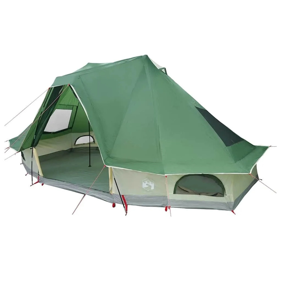 vidaXL Familien-Tipi-Zelt mit Dach Grün B/T/H: 466 x 310 x 240 cm - Bild 2
