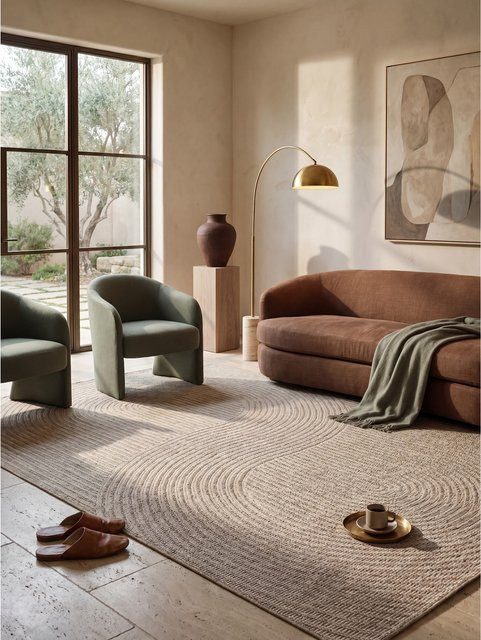 Flachgewebe-Teppich Kadima von KADIMA DESIGN aus Polypropylen in Beige, B/T: 160 x 220 cm - Bild 1