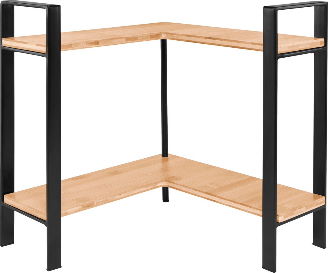 Eckregal Heine Home in Schwarz-Braun aus Bambus und Metall, B/T/H: 30 x 30 x 33 cm - Bild 1