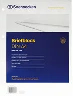 Soennecken Briefblock DIN A4 kariert mit Rand innen/außen Lineatur 28 in Weiß und Blau - Bild 1