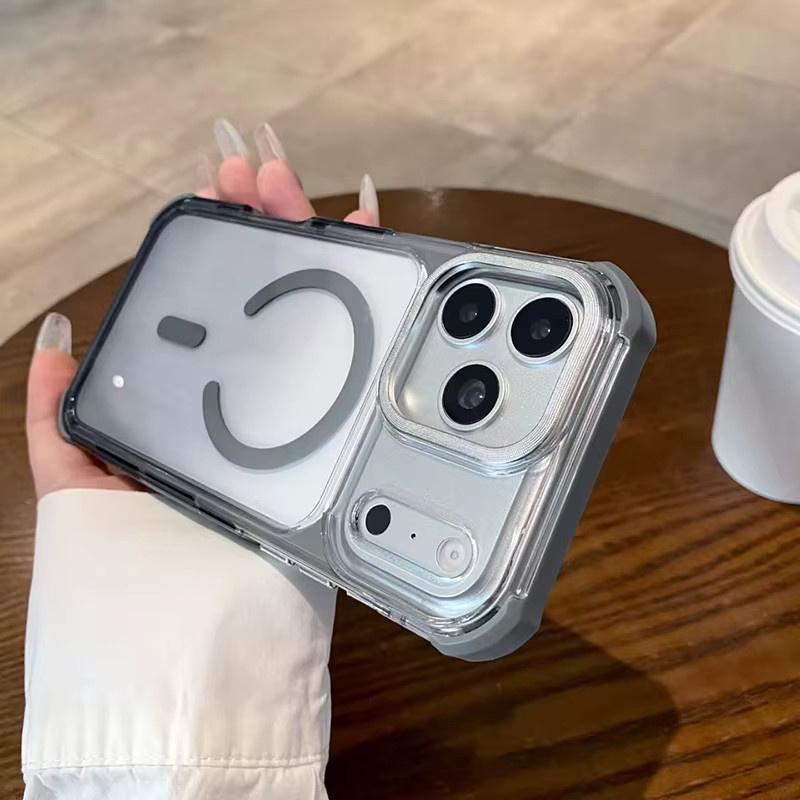 Apple iPhone Hülle mit Farbverlauf in Blau, kabelloses Laden und Airbag-Schutz für iPhone 13, 14, 15, 16 Pro und 17 Pro Max - Bild 2