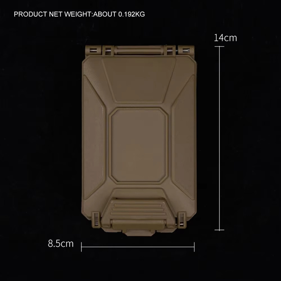 KOLINLOV Taktische Batterie-Aufbewahrungsbox Beige für 18650, AAA, CR123A und 18350 Batterien mit Molle-System - Bild 2