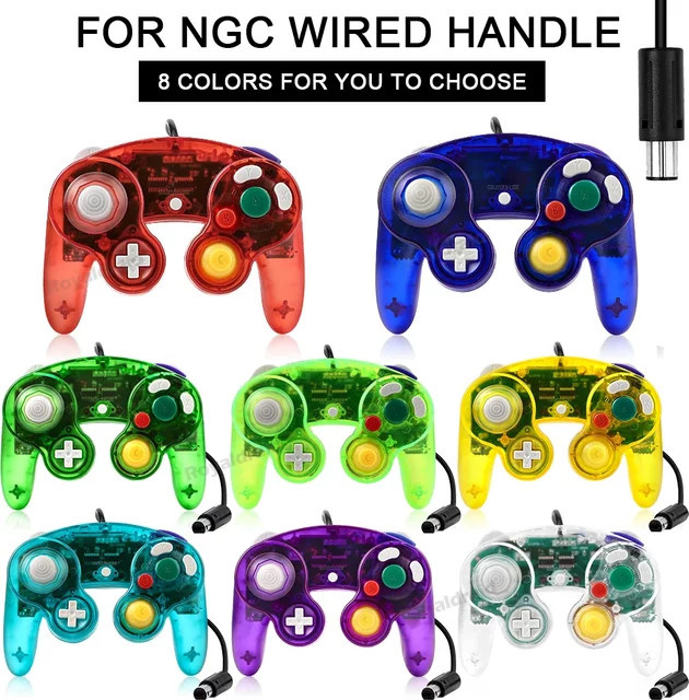 Pogopirate Retro Wired Game Controller für NGC GameCube in Transparent in 8 Farben - Bild 1