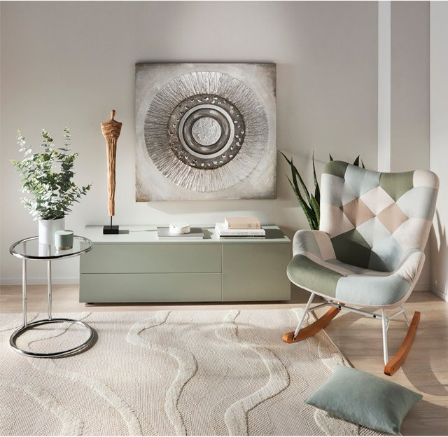 Originalgemälde Kunstleinwand auf Holzrahmen von Heine Home in Multicolor und Silberfarben - Bild 1