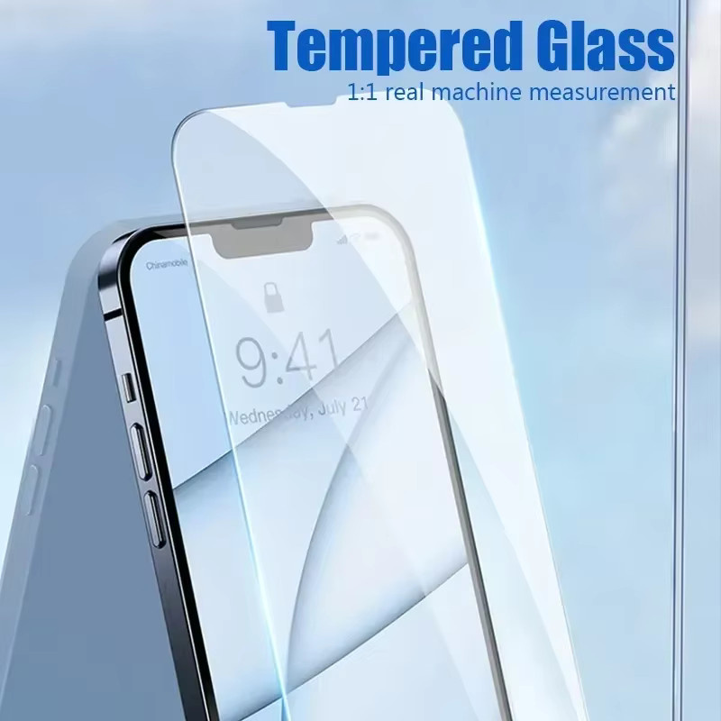 3er-Set PJPK Displayschutzfolie aus gehärtetem Glas für iPhone 15 14 13 12 11 Pro Max Mini SE in Transparent - Bild 2