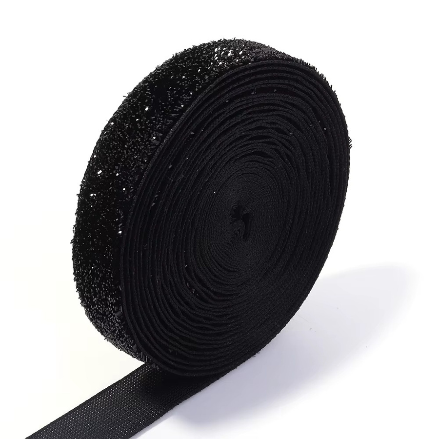 Glitzerndes Samtband in Schwarz für Schmuckherstellung und DIY-Partydekoration - Bild 5