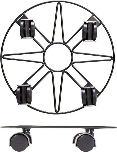 Wagner Multi Roller GH 0938 Rollwagen aus Stahl in Schwarz mit Ø 300 mm für Pflanzgefäße und eine Tragkraft von 60 kg - Bild 1