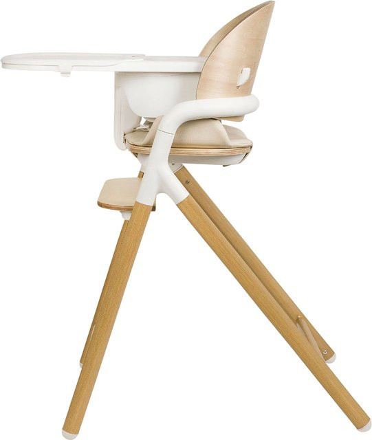 Lionelo Treppenhochstuhl Celia in Beige und Weiß mit Polsterung und 5-Punkt-Gurt für Babys - Bild 1