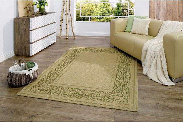 Peyer Syntex Teppich Clara 62441 mit Bordüre in Grün, Beige und Multicolour, B: 160 cm, T: 230 cm - Bild 1