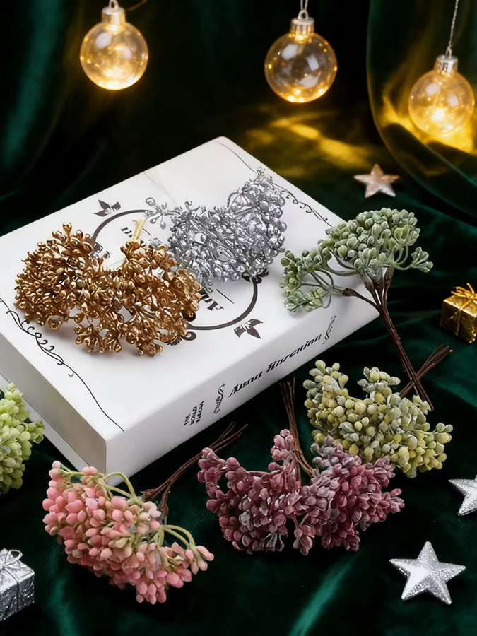 ZQCY Künstliche Pflanzen aus Kunststoff in Mehrfarben für Dekoration, Hochzeit und Weihnachten - Bild 4