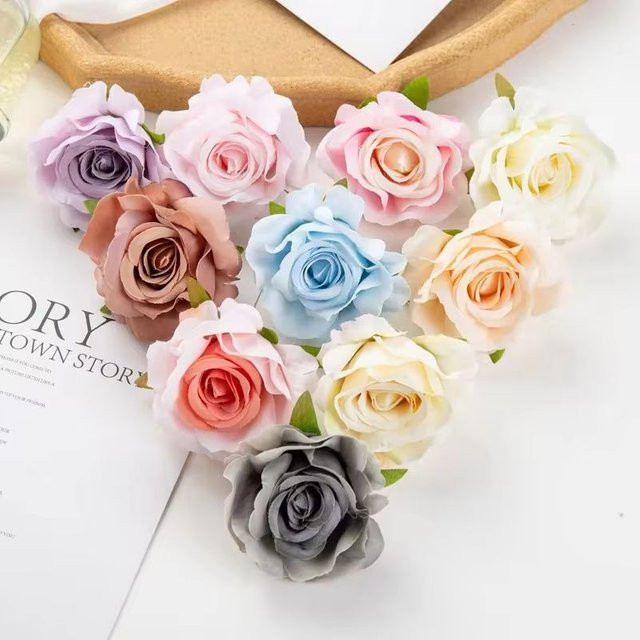 XIAOYINMO Künstliche Seidenrosen in Multicolour für Hochzeiten, Gartenbögen und DIY-Dekorationen - Bild 1