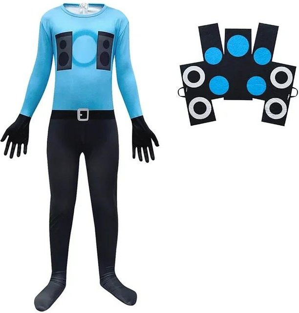 Skibidi Toilettenkostüm, Bodysuit, Overall, Maske, Set / Bundle - Bild 1