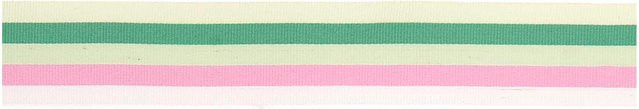 Rico Design Webband Streifen in Rosa, Grün und Gelb - Bild 1