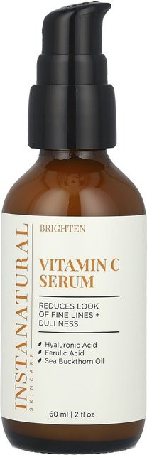 InstaNatural Vitamin C Serum, 60 ml, mit Hyaluronsäure, Ferulasäure, Sanddornöl - Bild 1