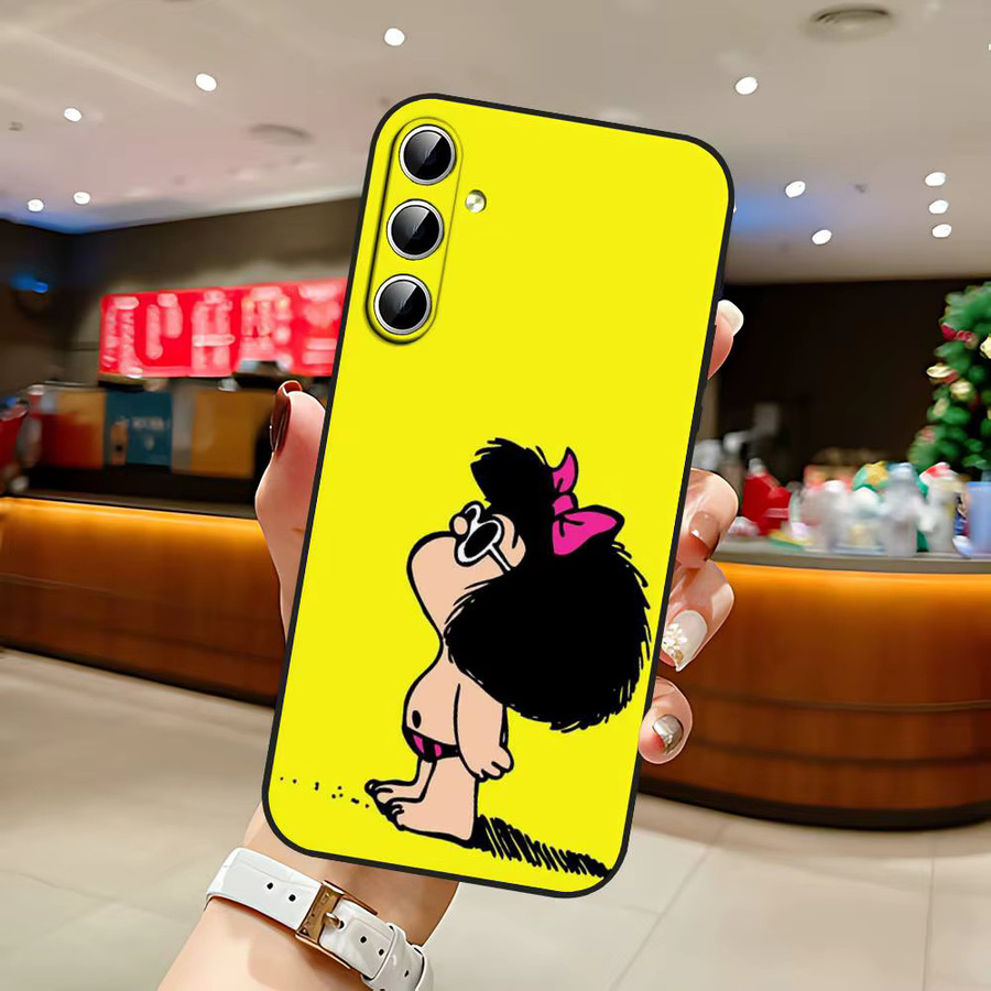 Gelbe Mafalda Handyhülle Softcover für Samsung Galaxy S21 S22 S23 S24 S25 S26 Ultra FE Plus 5G und A52S - Bild 5