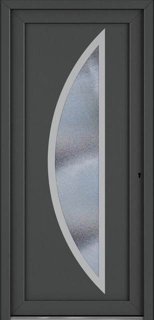 Roro Haustür OKE 1104 Kunststoff mit Glaseinsatz Weiß-Anthrazit B: 100 cm, H: 210 cm, DIN Rechts - Bild 1