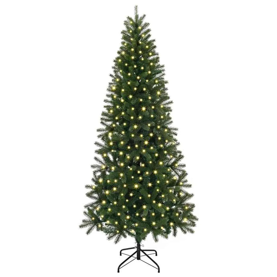 vidaXL Künstlicher Weihnachtsbaum Grün mit 300 warmweißen LEDs, Höhe: 240 cm, aus PE und PVC - Bild 2