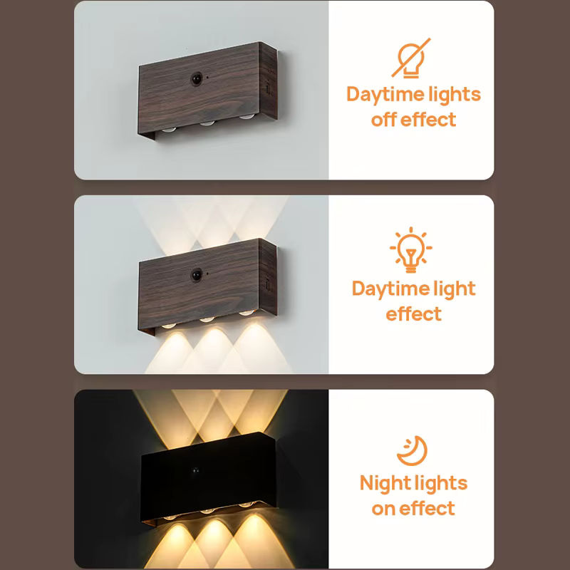 YooE LED Wandleuchte in minimalistischem Design mit Induktion und magnetischer Installation, warmweiß, 6W, mit wiederaufladbarem Akku für Schlafzimmer und Flur - Bild 3
