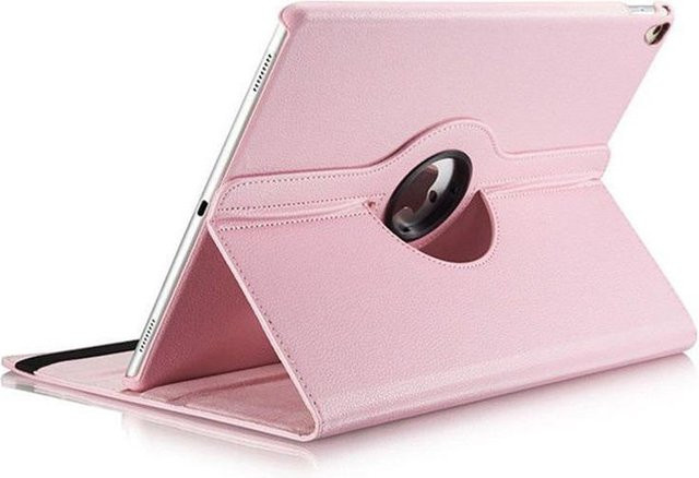 360 Grad drehbare Smart Cover Schutzhülle aus PU-Leder für iPad Pro 12,9 Zoll 1. und 2. Generation (A1584, A1652, A1670, A1671) in Rosa - Bild 1