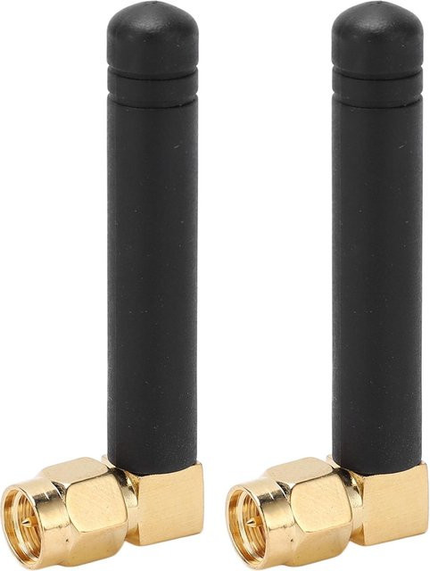 Neoglint 2er-Set WIFI Antenne mit SMA Männlich Anschluss, 315MHz, 3DBI, Wasserdicht, 50W, 360 Grad drehbar, Schwarz-Gold - Bild 1