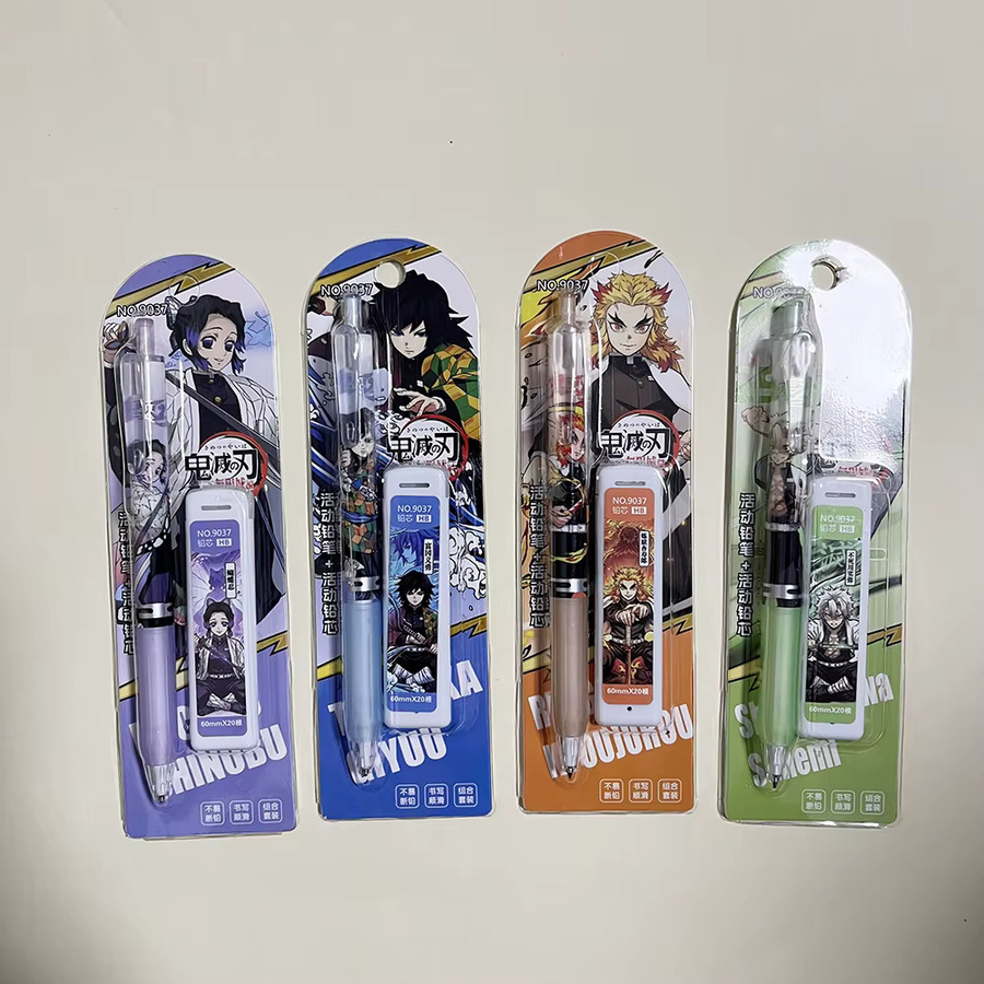 Bandai Demon Slayer Automatikstifte mit 0,5 mm Mine, HB Graphit, Mehrfarbig - Bild 4