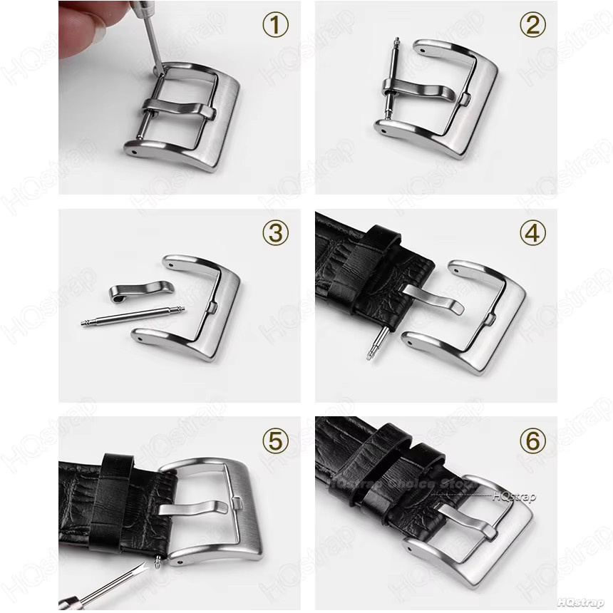 HQstrap Dornschließe Edelstahl, Silber, Matt Poliert, Unisex - Bild 2