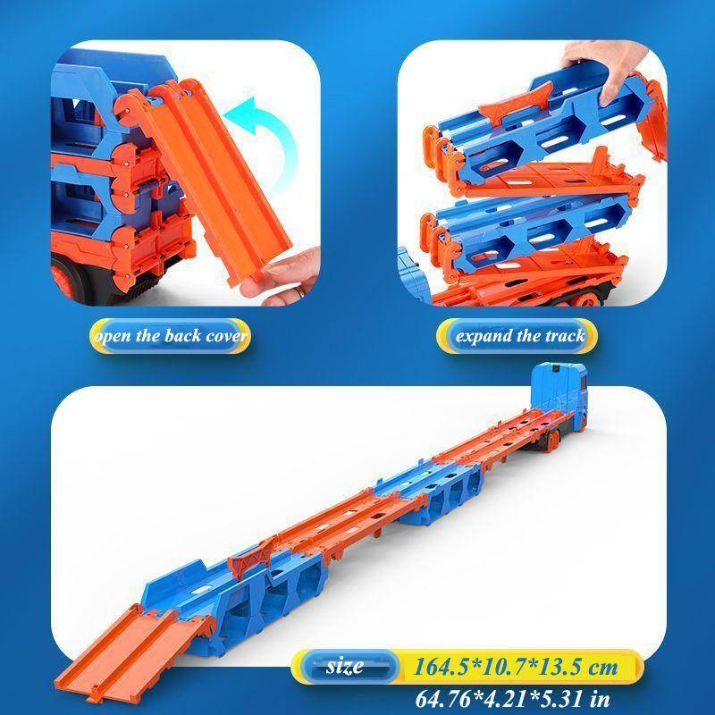 Yiran bag Autotransporter Rennfahrzeug Lastwagen aus Legierung ab 4-6 Jahren - Bild 5