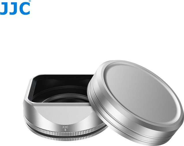JJC Metall-Quadrat-Gegenlichtblende für Fujifilm XF 23mm F2.8 R WR und XF 27mm F2.8 R WR Objektive in Schwarz oder Silber - Bild 1