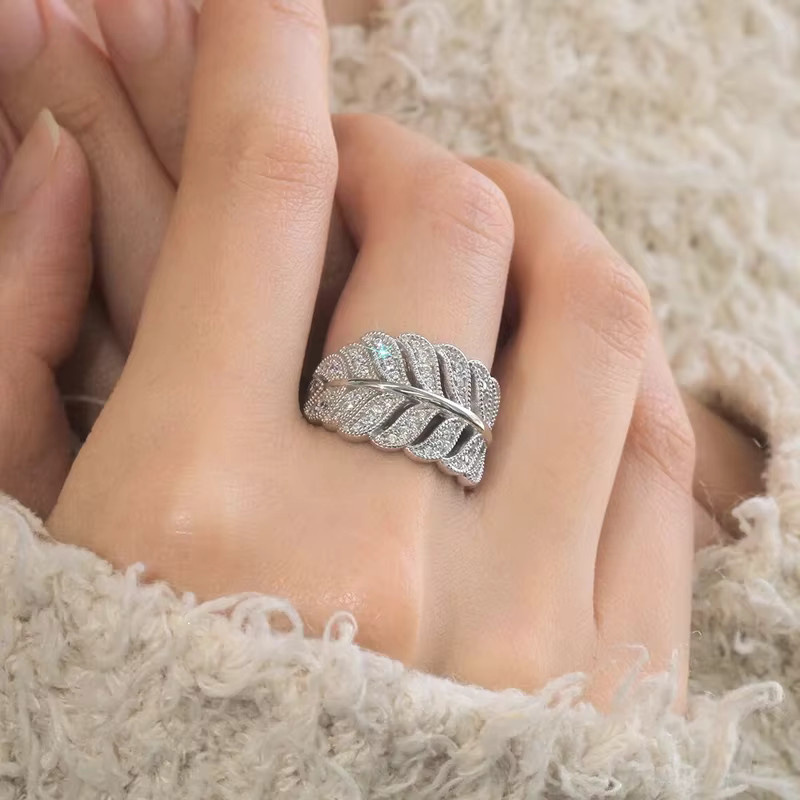 Huitan Fingerring, Kristall, Zirkonia, Silber, Damen - Bild 2