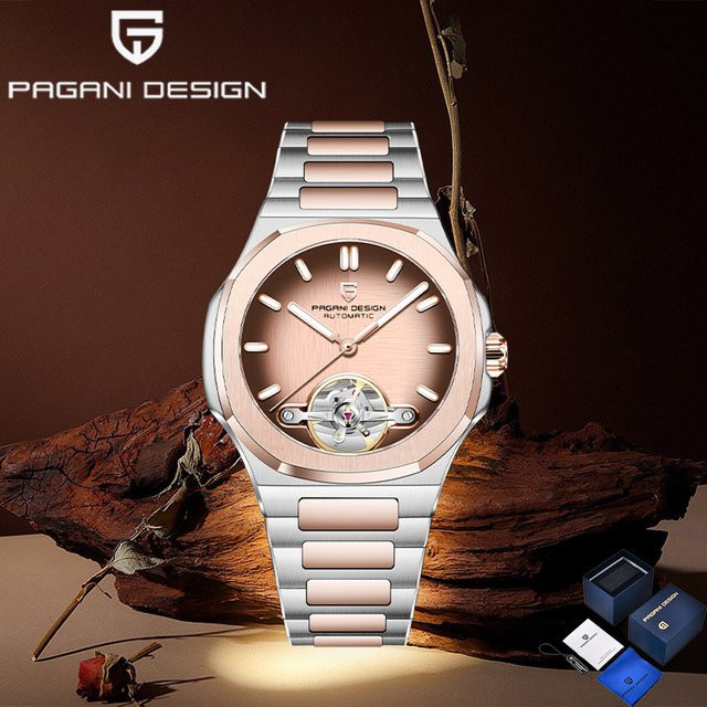 Pagani Design Armbanduhr, Automatik, Edelstahl, Roségold, Herren - Bild 1